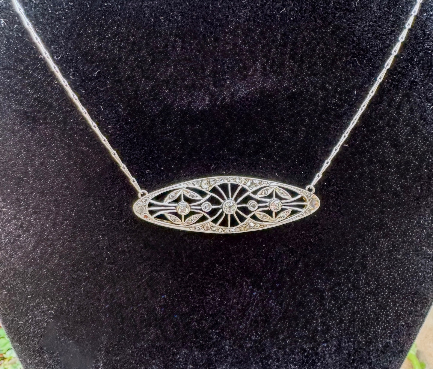 Diamond Brooch necklace