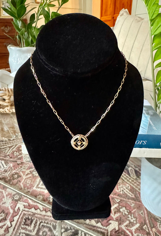 Edwardian Diamond and Seed Pearl Pendant Necklace