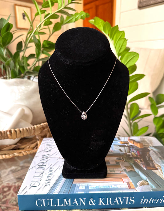 Antique Diamond Stick Pin Necklace