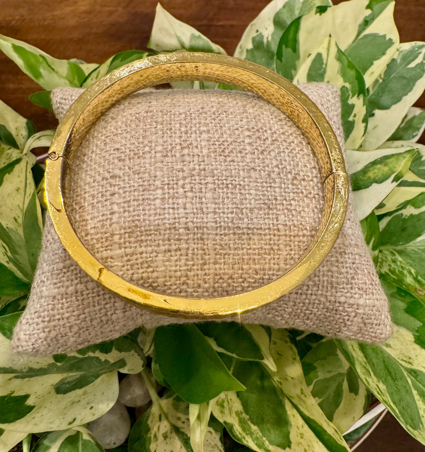 Textured Vintage Gold Filled Bangle