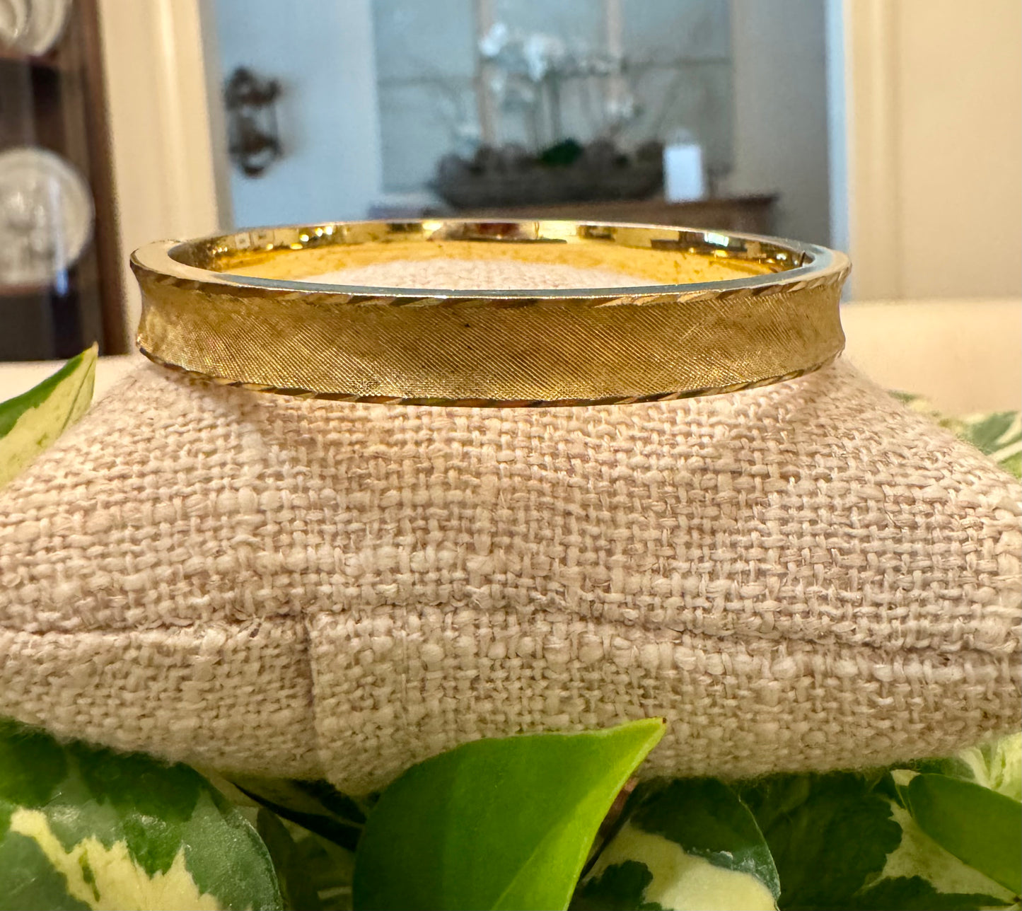 Textured Vintage Gold Filled Bangle