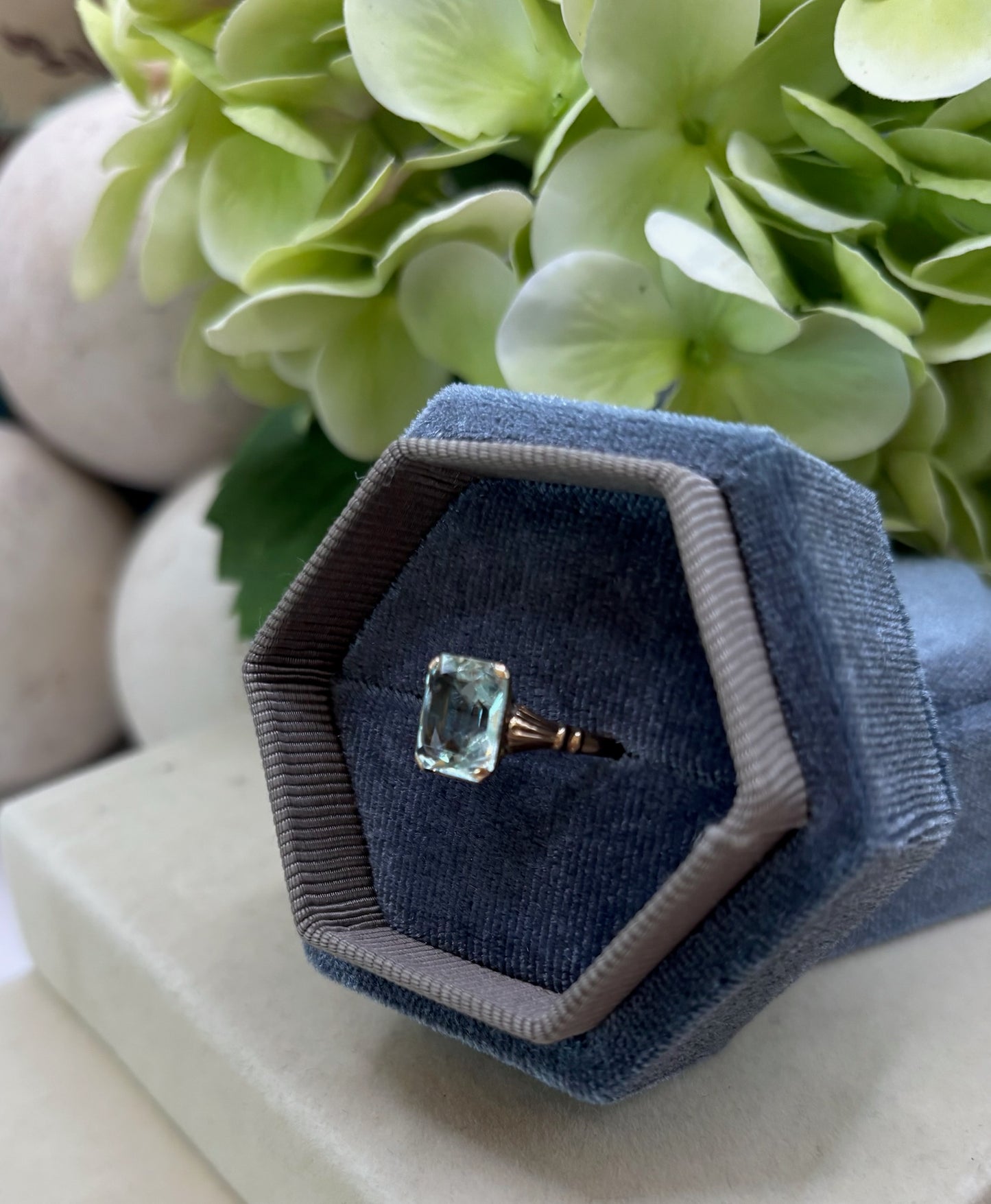 Antique Aquamarine Ring