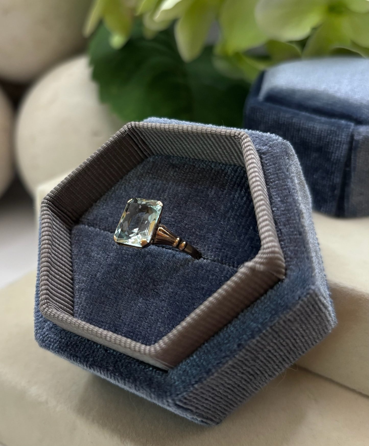 Antique Aquamarine Ring