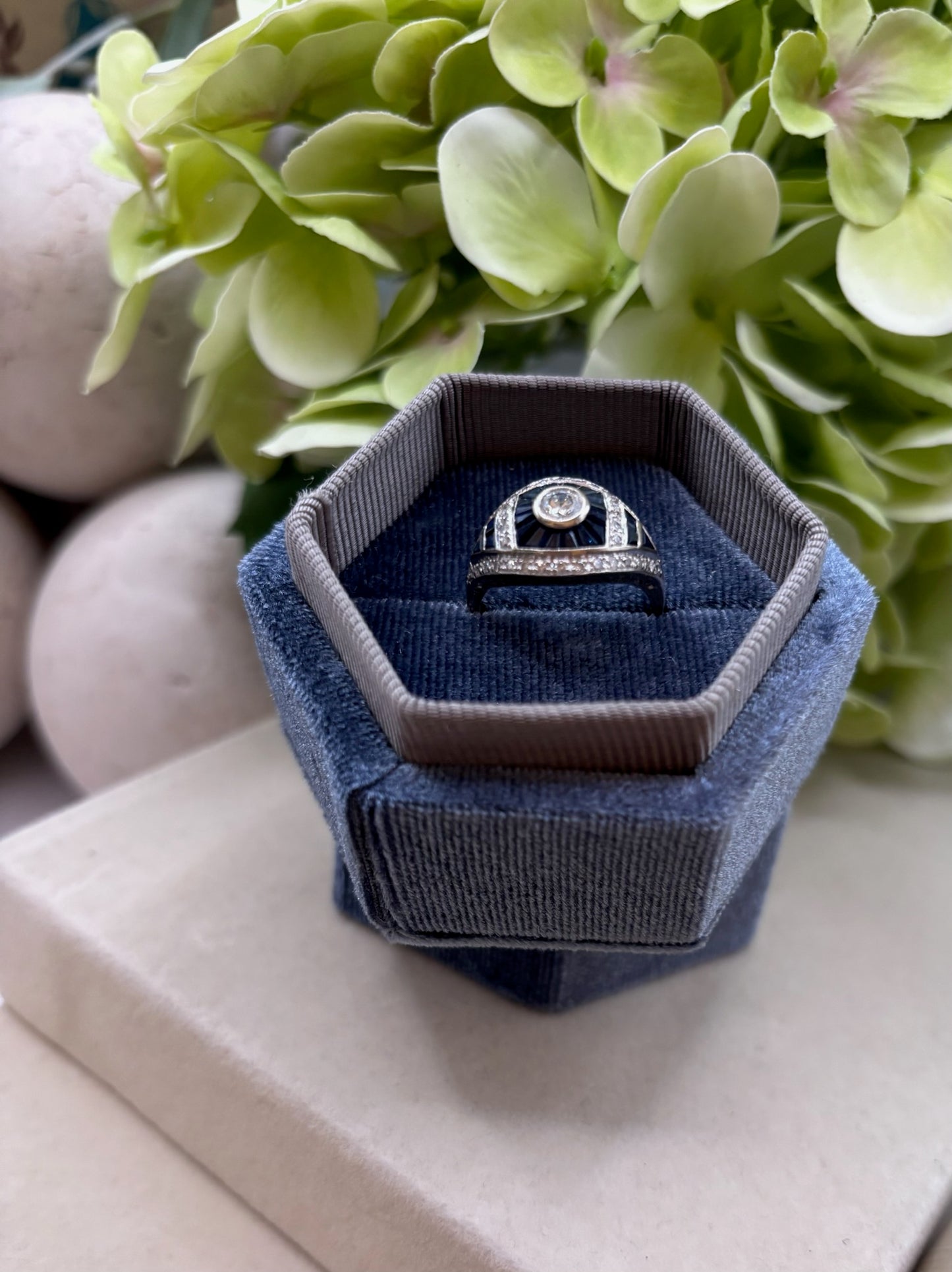 Diamond and Sapphire Cocktail Ring