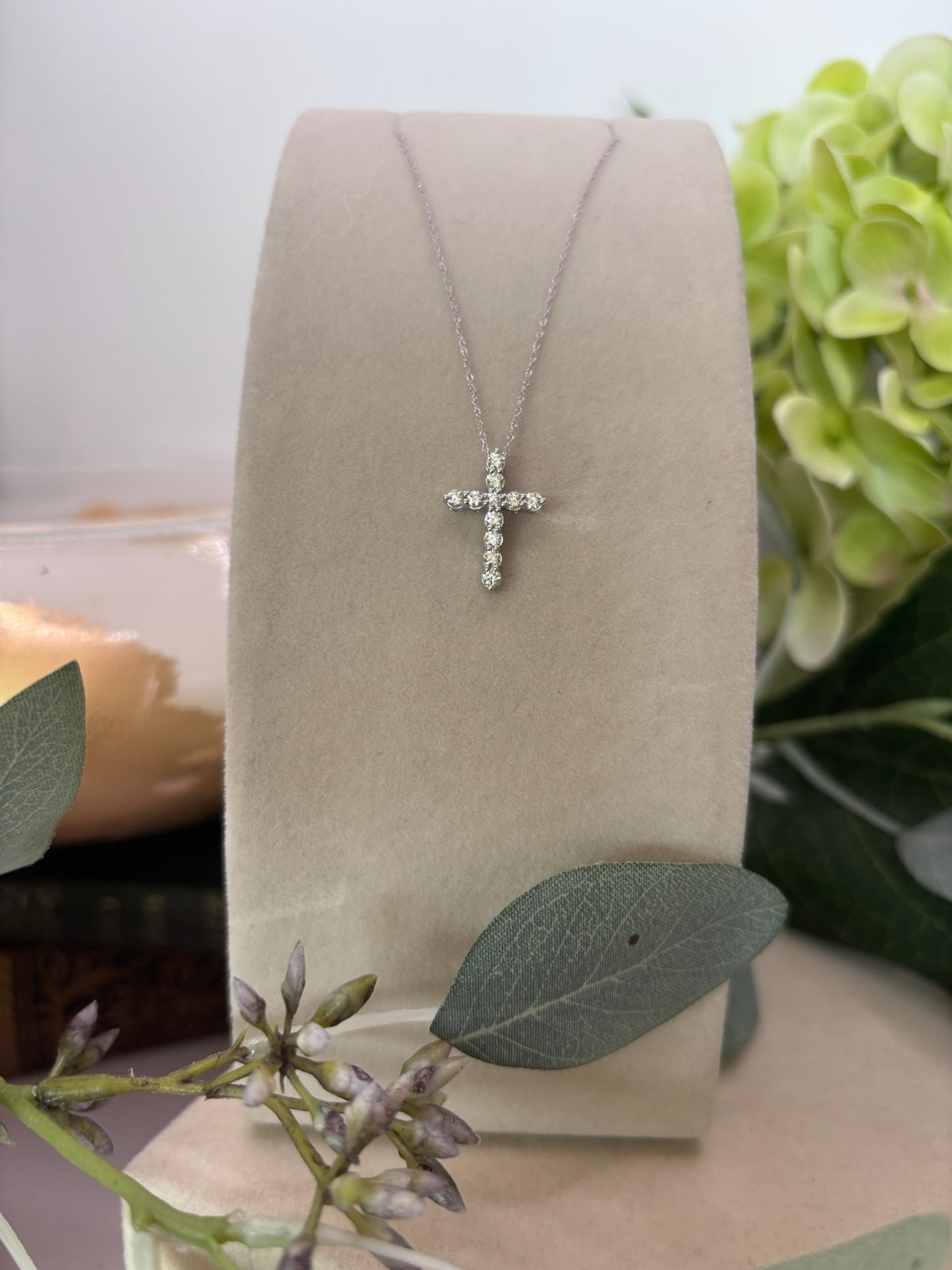 Diamond Cross Pendant Necklace