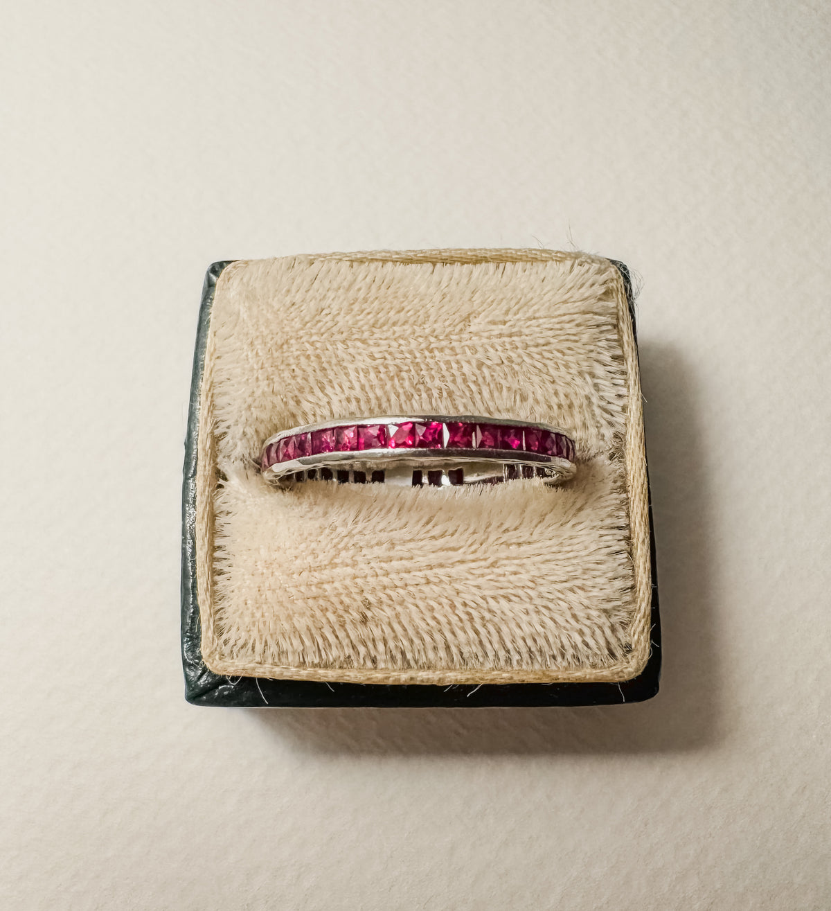18K White Gold Ruby Eternity Band