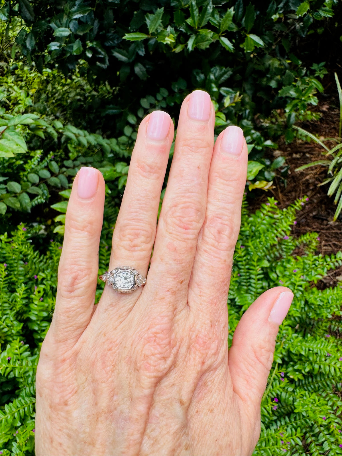 Monark Rings Platinum Antique Diamond Ring – Monark
