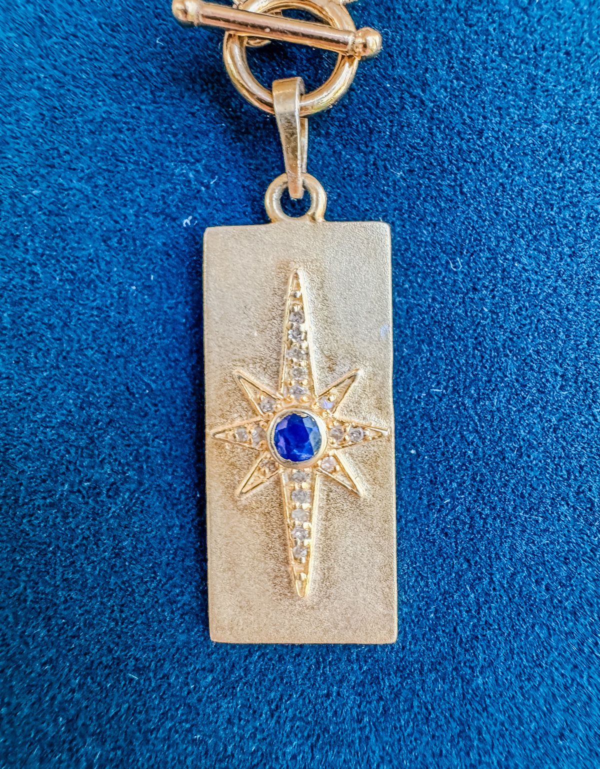 Sapphire North Star Pendant Necklace