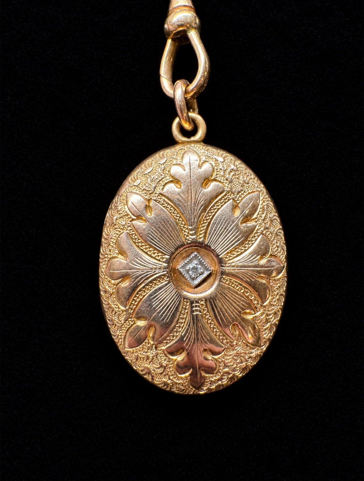 Engraved Locket and Chain