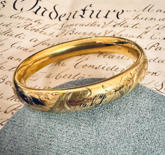 Antique Gold Filled Bangle Bracelet