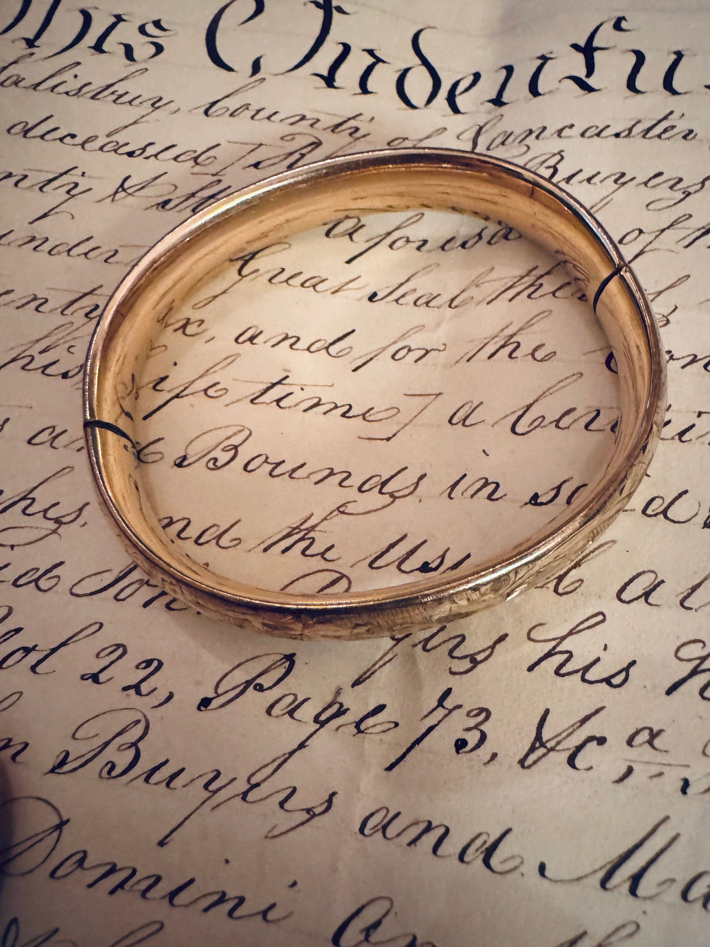 Antique Gold Filled Bangle Bracelet