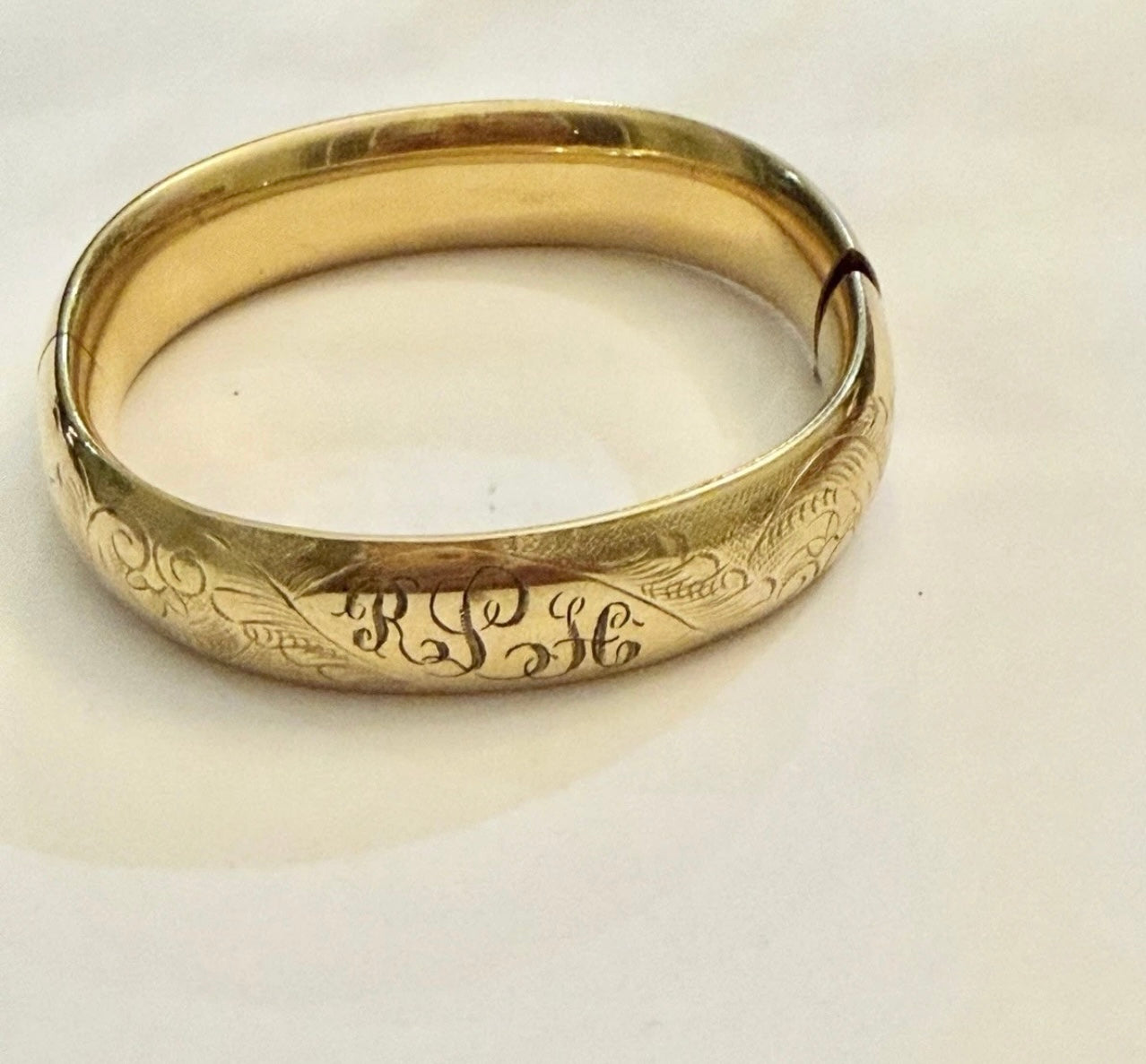 Antique Victorian Gold Filled Bangle Bracelet