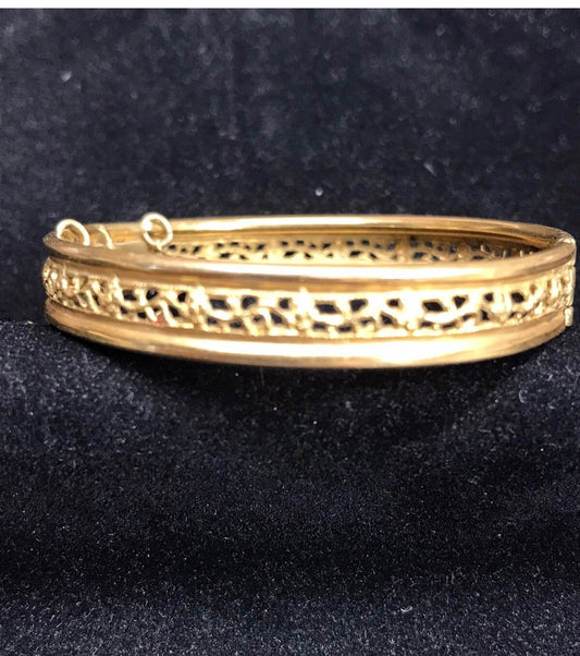 Child's Vintage Floral Mesh Gold Filled bracelet