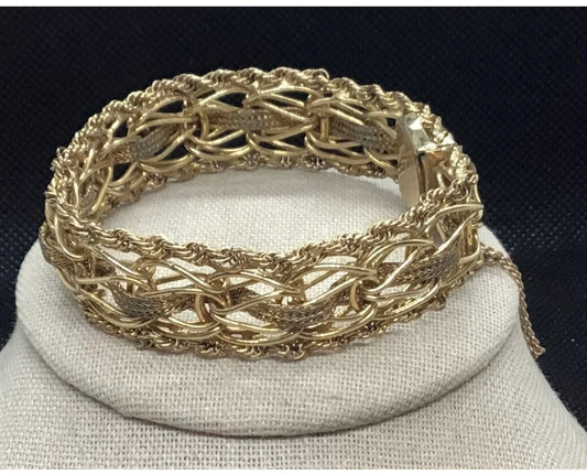 Vintage Gold Filled Woven Bracelet