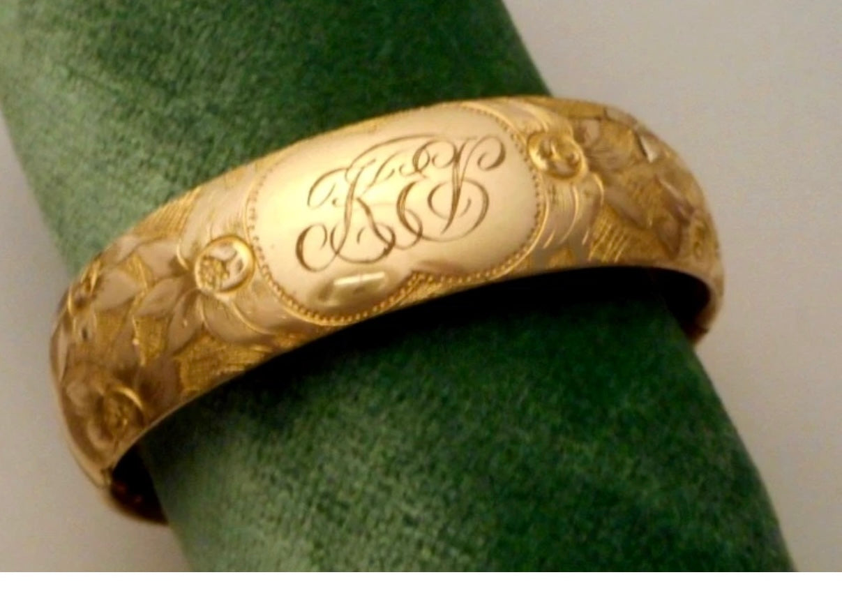 Antique Victorian Gold Filled Bangle Bracelet