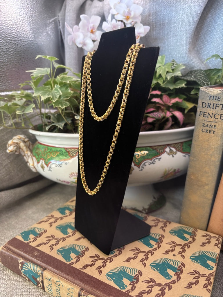 Antique Gold Filled Fancy Link Chain