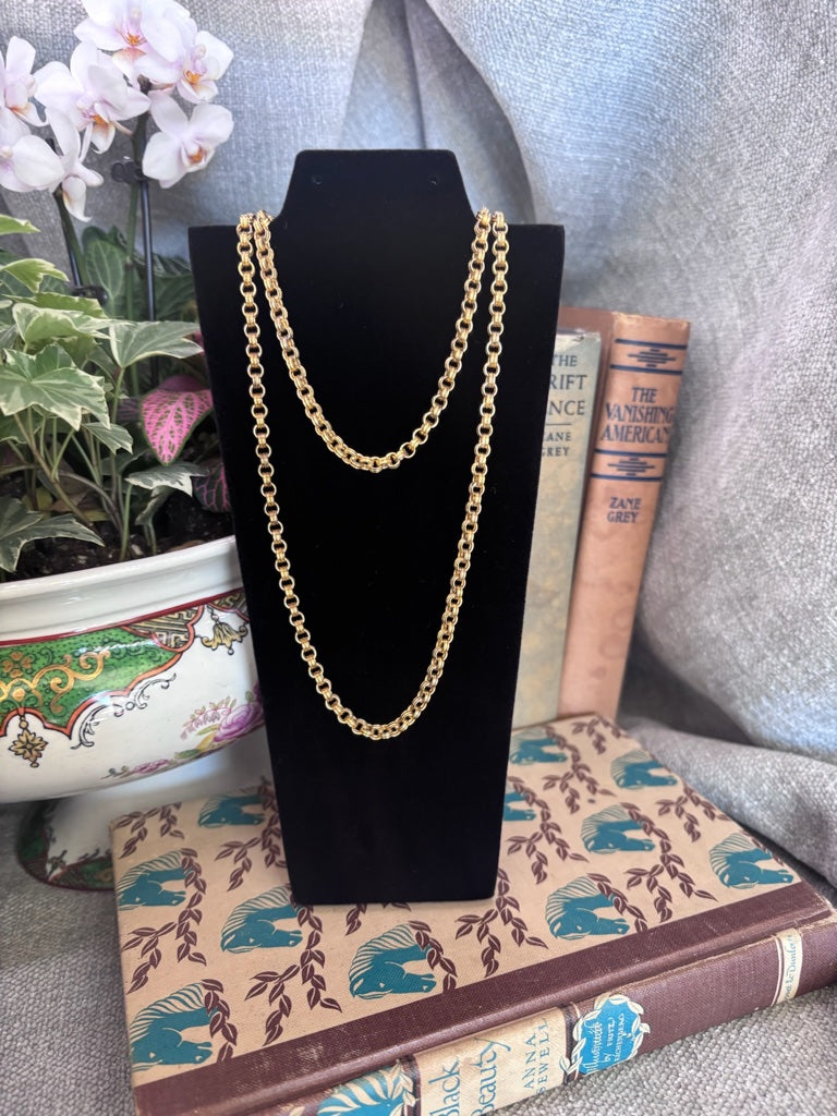 Antique Gold Filled Fancy Link Chain