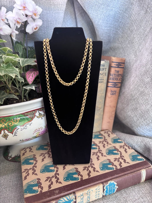 Antique Gold Filled Fancy Link Chain