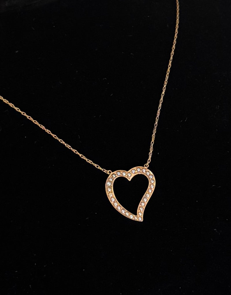 Sweetheart Seed Pearl Necklace