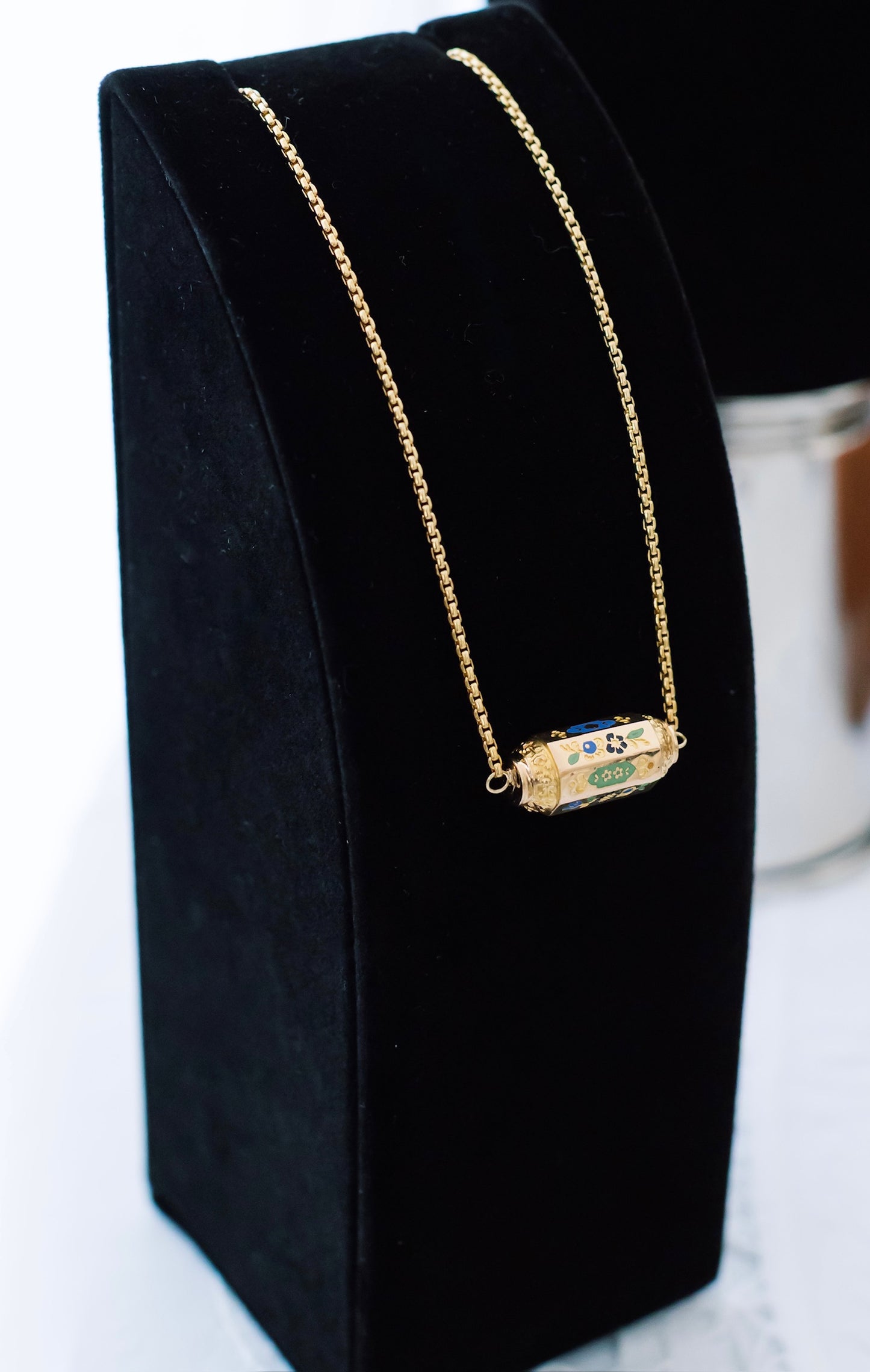 Antique French Barrel Necklace