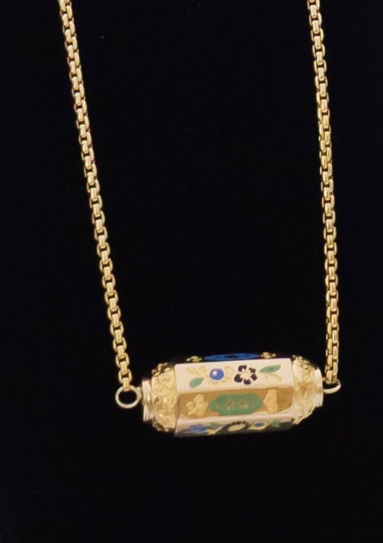 Antique French Barrel Necklace