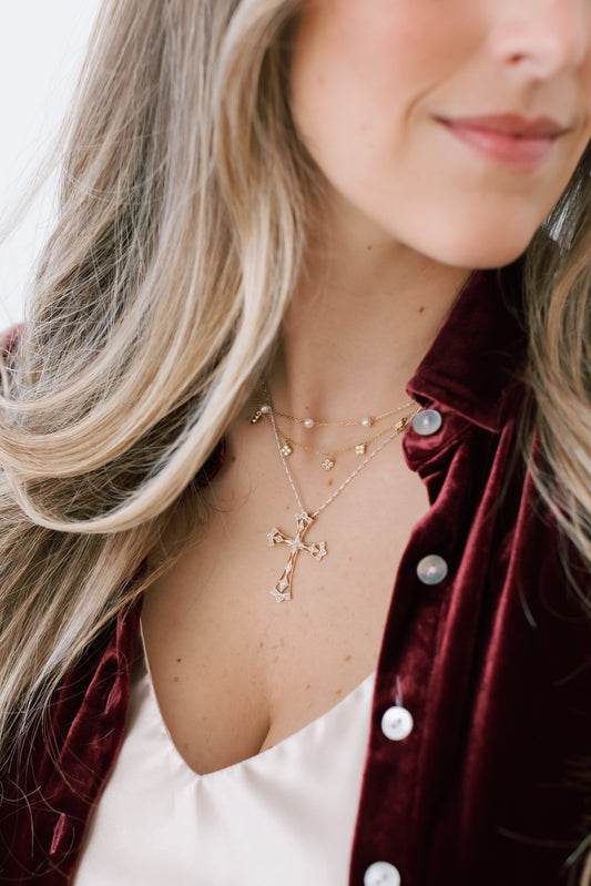 Diamond Filigree Cross