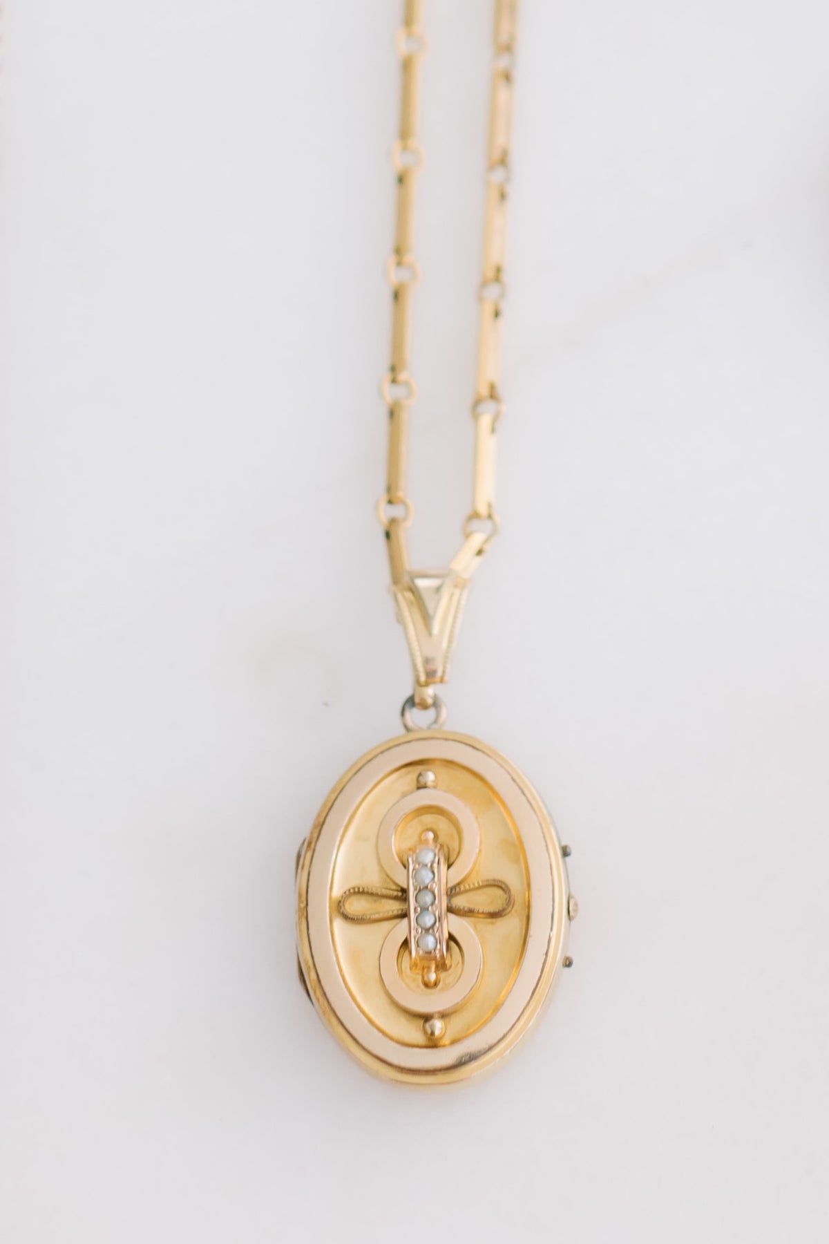 Seedpearl Adorned Locket