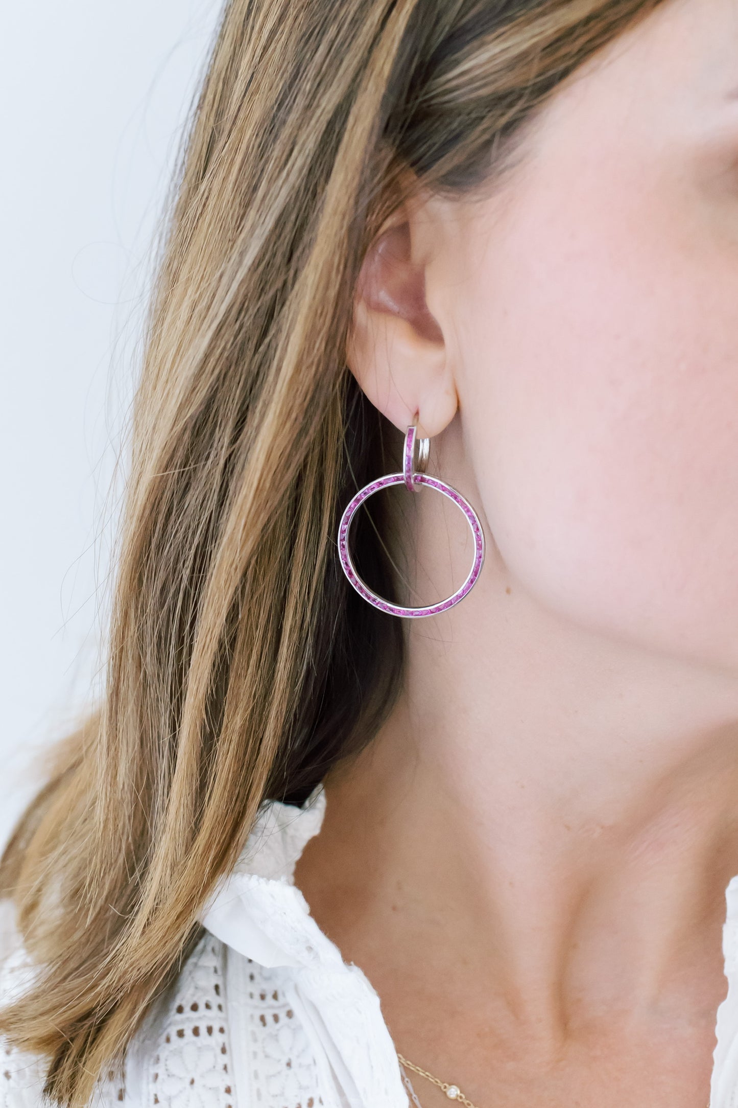 Ruby Double Hoop Earrings