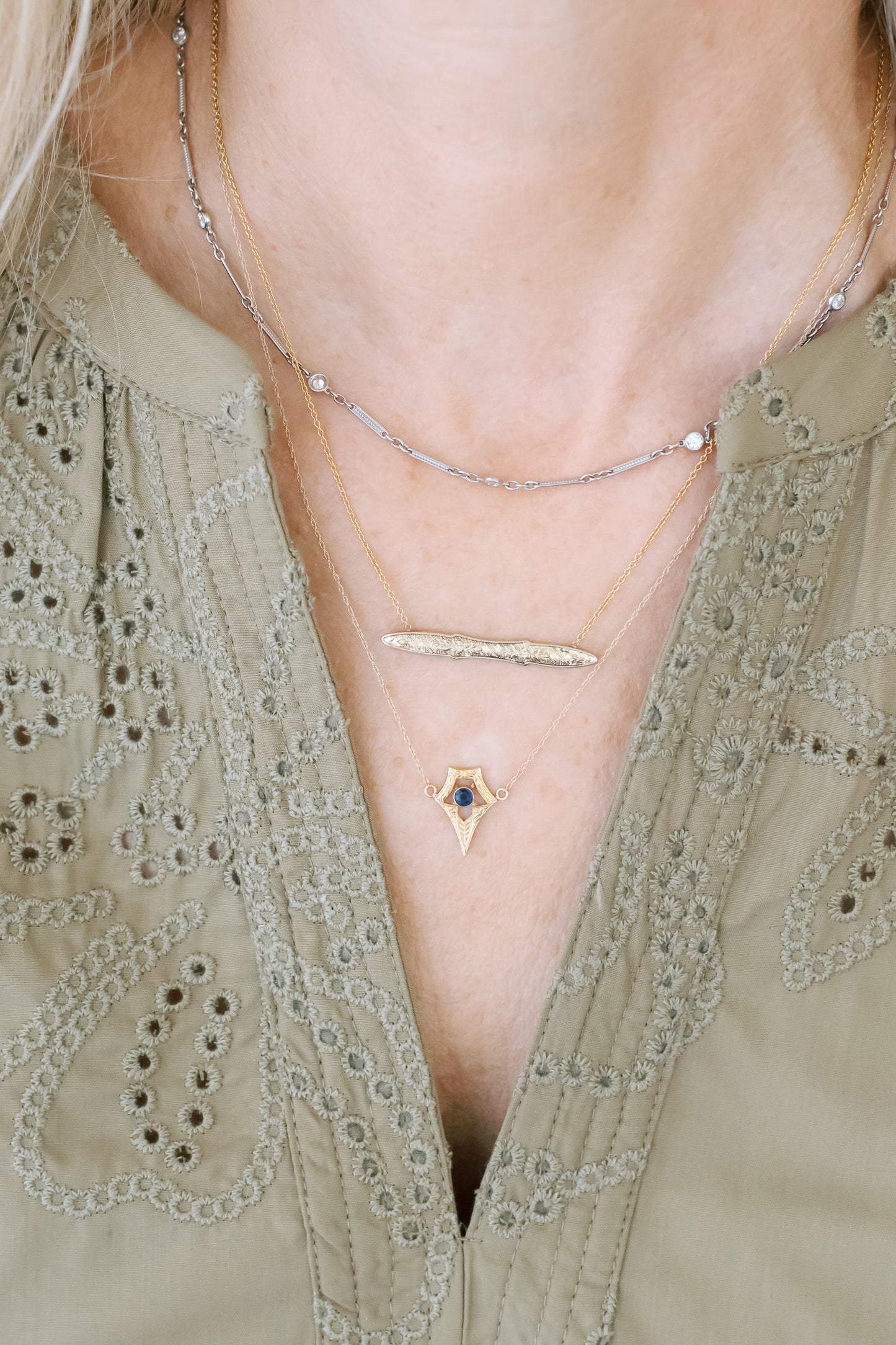 Sapphire Pendant Necklace