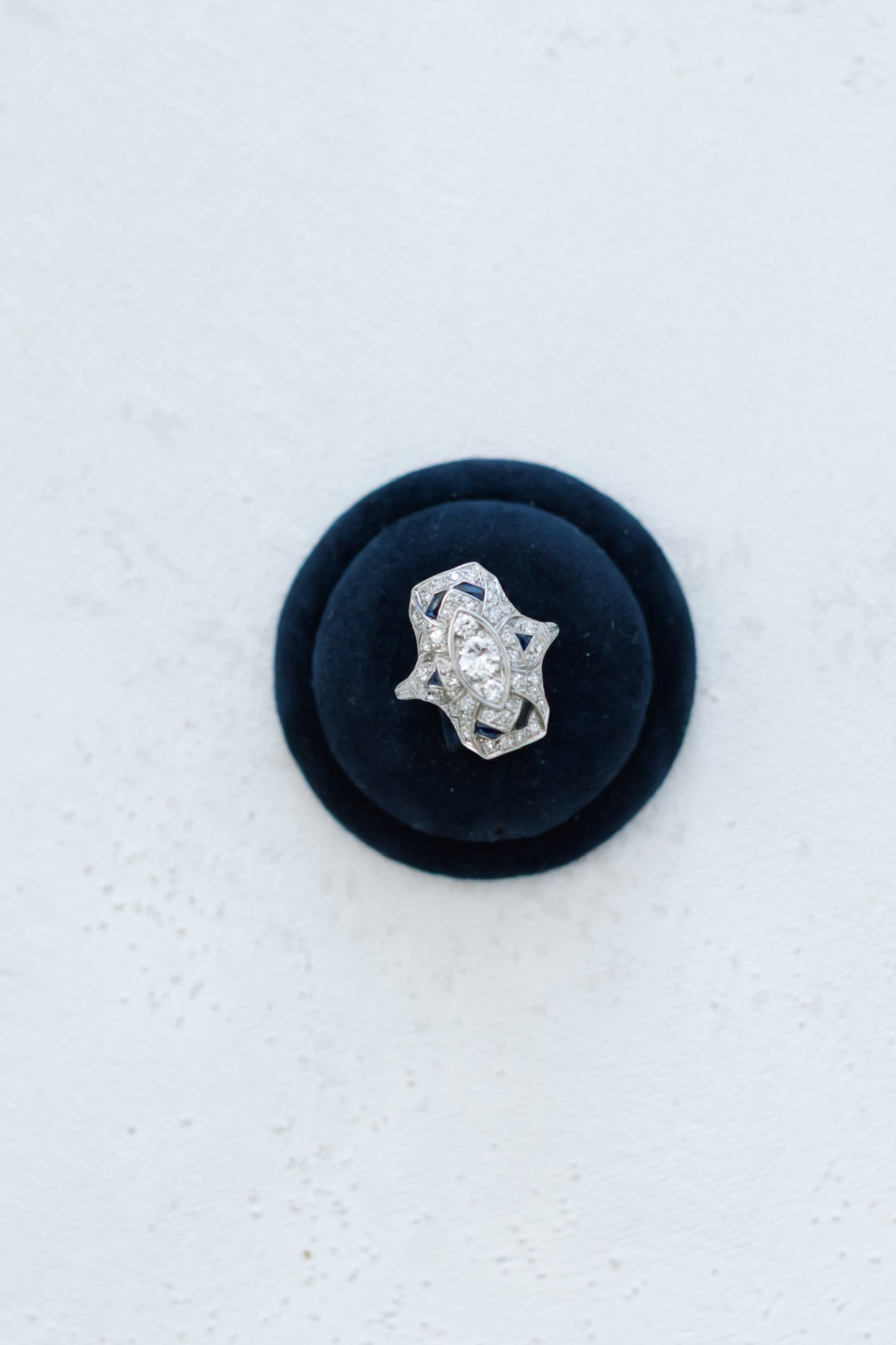 Antique Diamond and Sapphire Ring