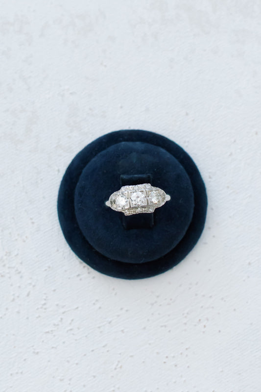 Antique Three Stone Diamond Ring